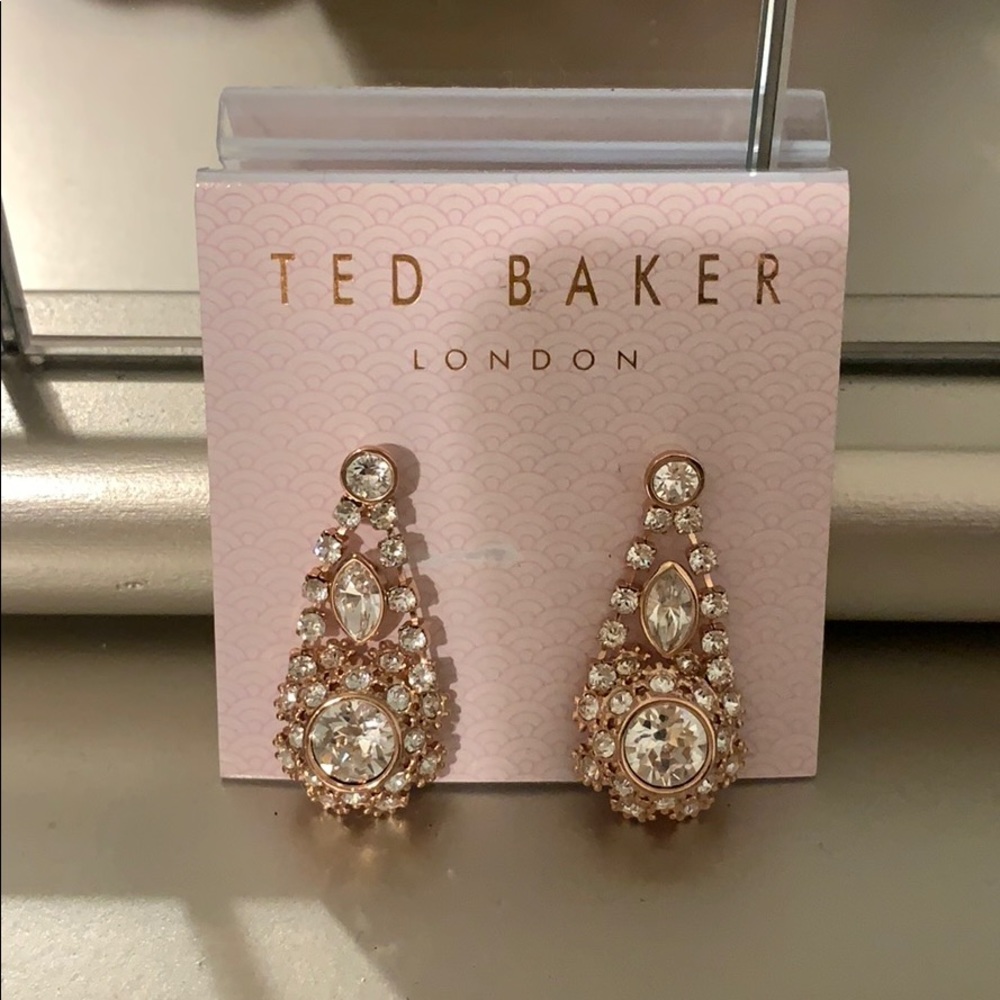 Ted Baker rose gold chandelier earrings